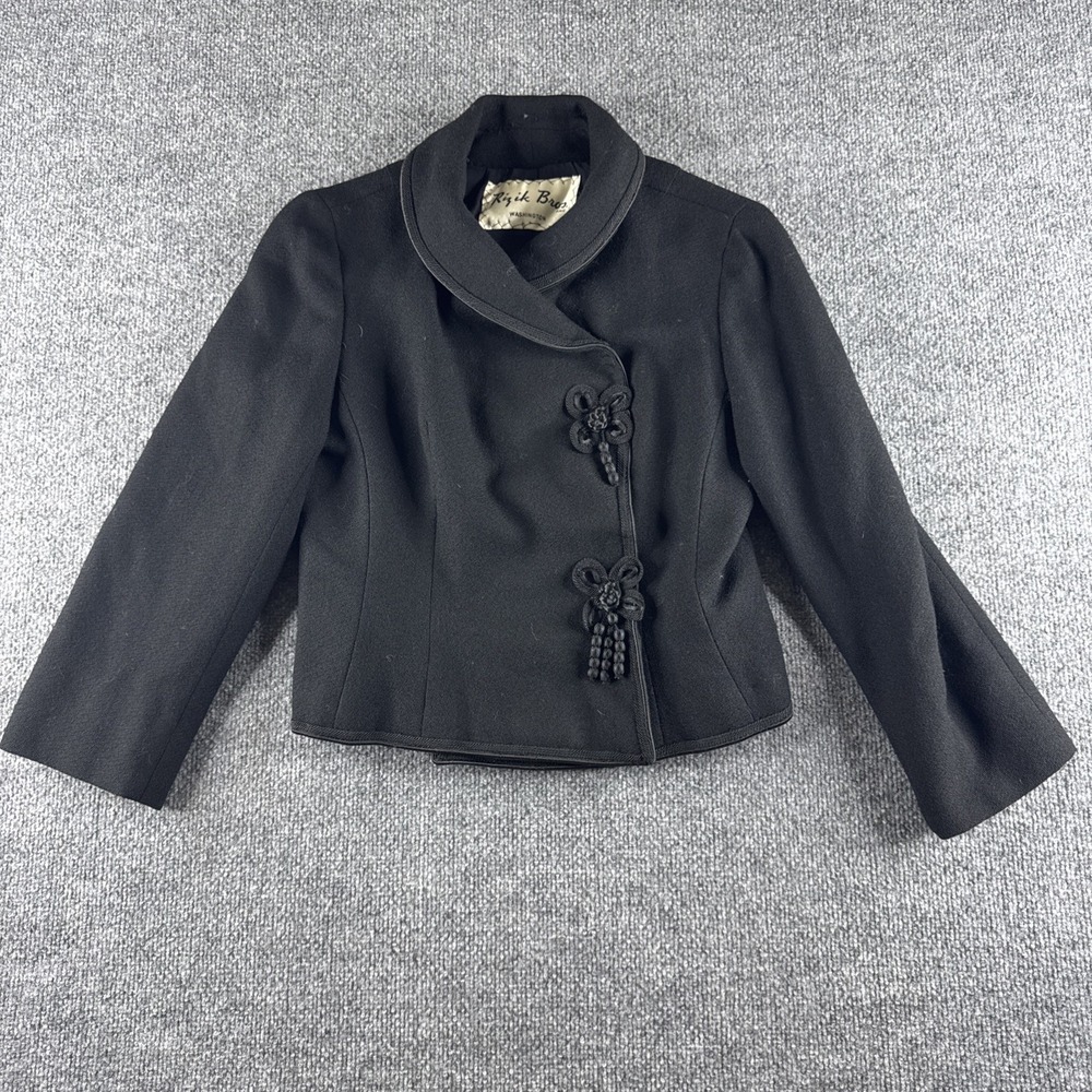 Vtg 1950s BALENCIAGA Adaptation Jacket Dan Millstein Rizik Bros Wool Cropped